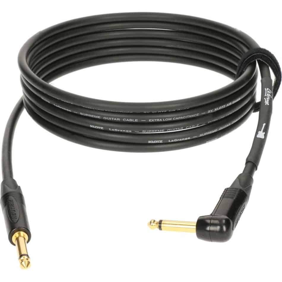 Klotz LaGrange 6m Jack & Angled Jack Guitar Cable in Black