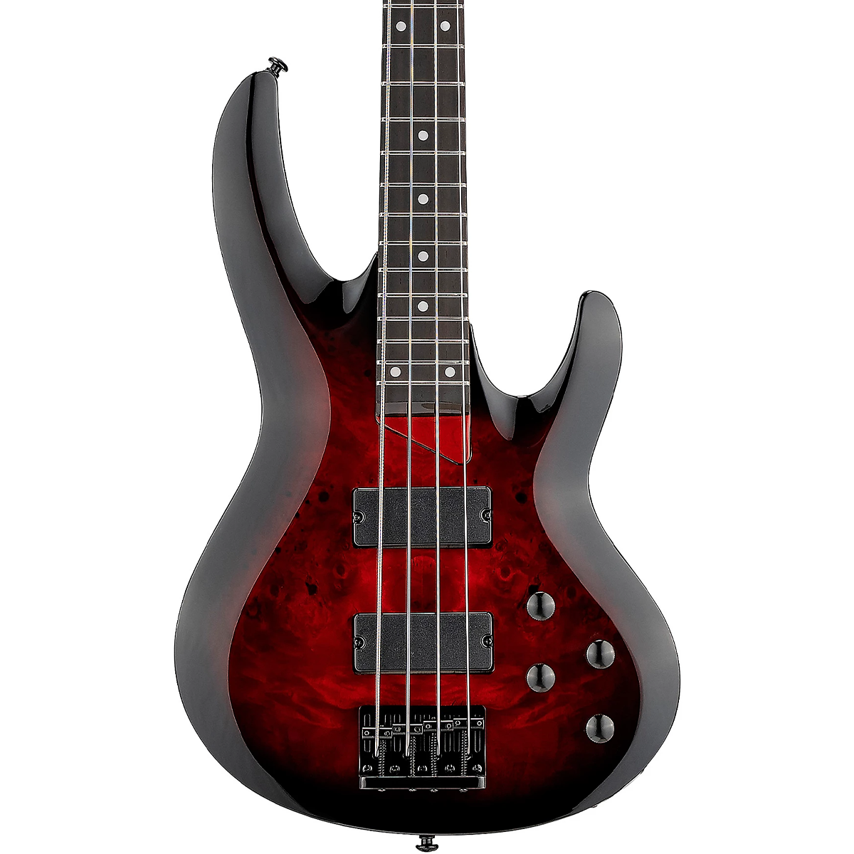 ESP LTD B 204 DX Electric Bass Guitar in Red Burst