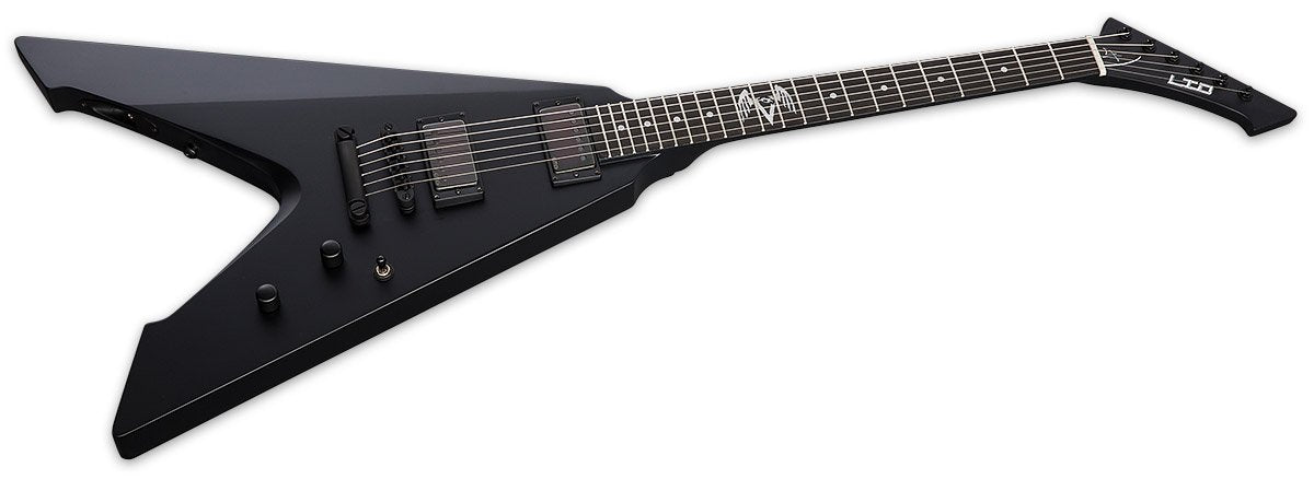 ESP LTD James Hetfield Vulture Electric Guitar in Black Satin
