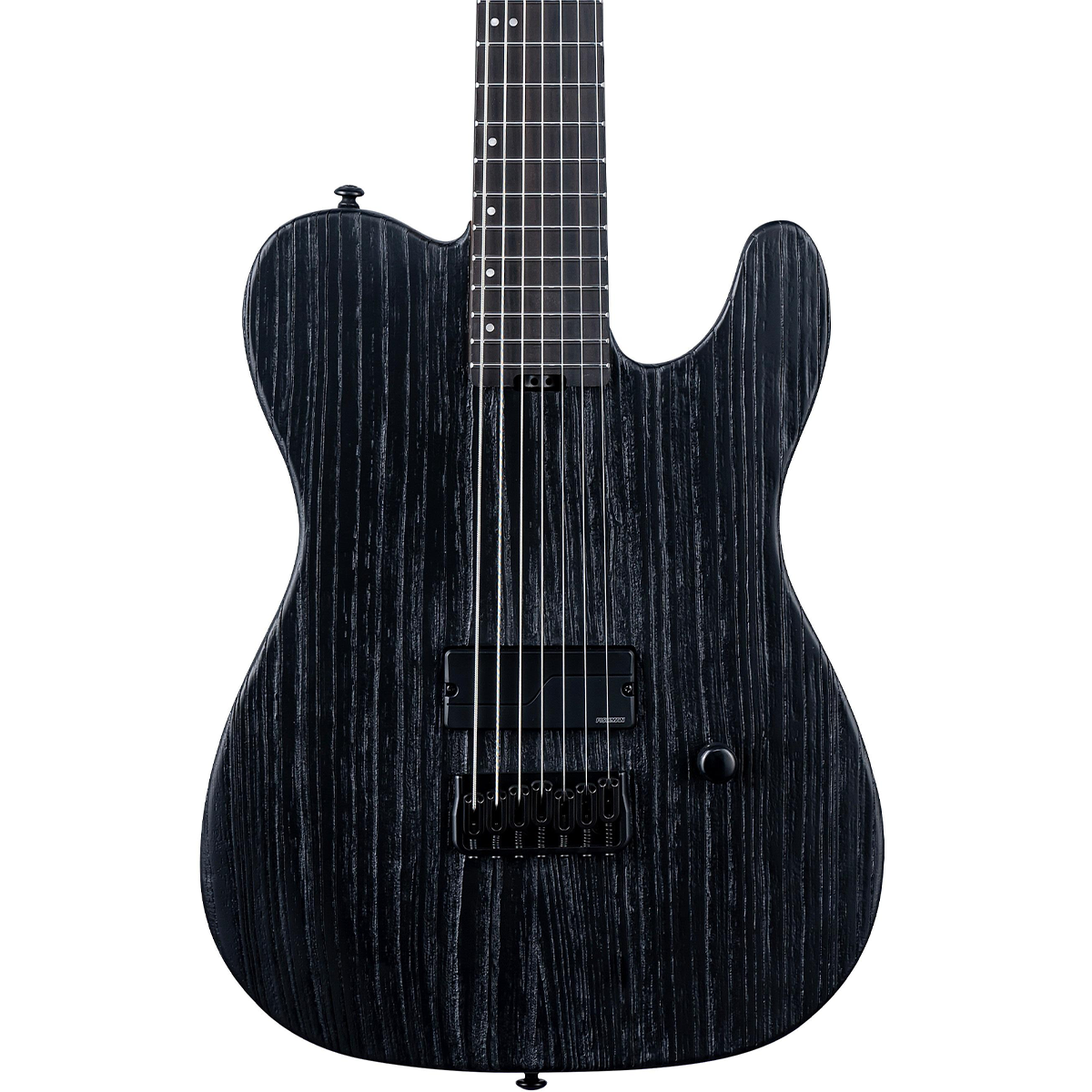 ESP LTD TE-1007 Baritone 7 String Electric Guitar in Black Blast
