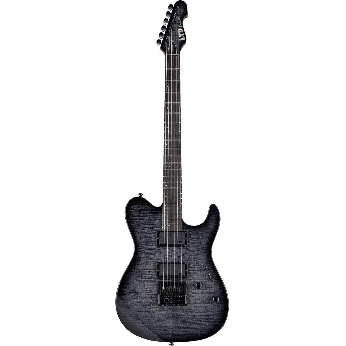 ESP LTD TH 1000 Evertune FM Electric Guitar in See Thru Black Sunburst