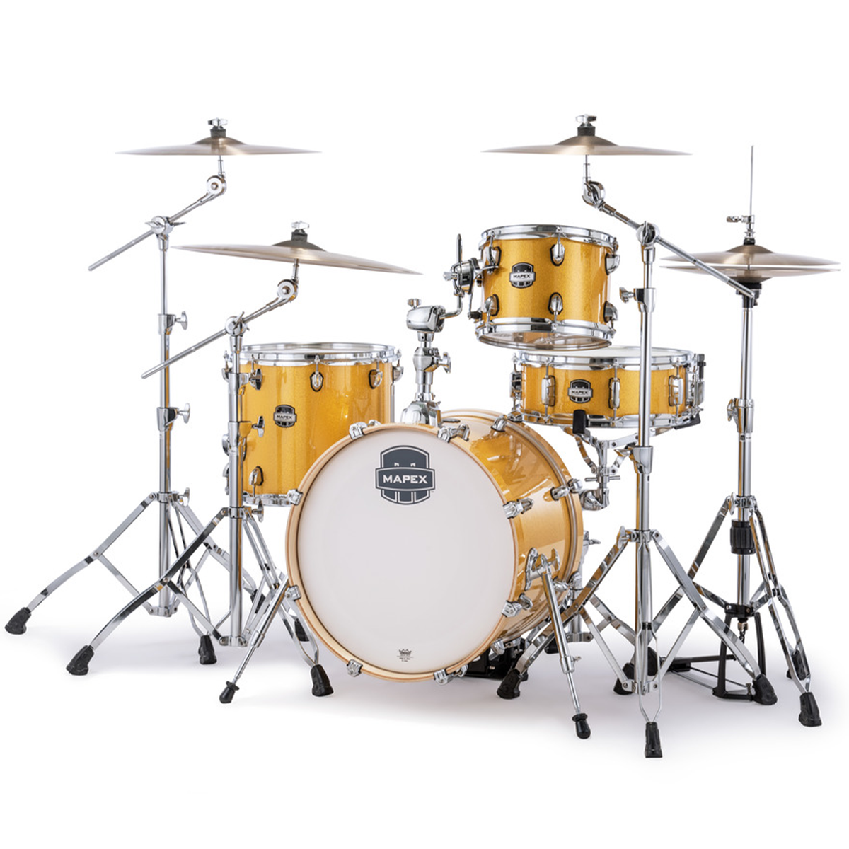 Mapex Mars Birch Bop 4-Piece Shell Pack in Sunflower Sparkle