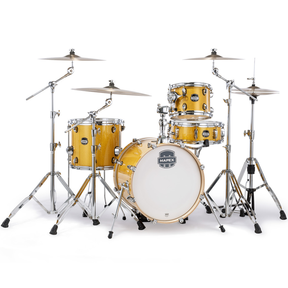 Mapex Mars Birch Bop 4-Piece Shell Pack in Sunflower Sparkle