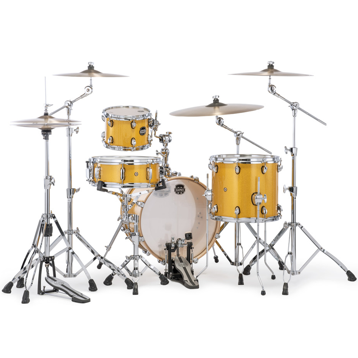 Mapex Mars Birch Bop 4-Piece Shell Pack in Sunflower Sparkle