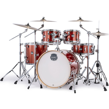Mapex Mars Birch 5-Piece Rock Shell Pack in Blood Orange Sparkle