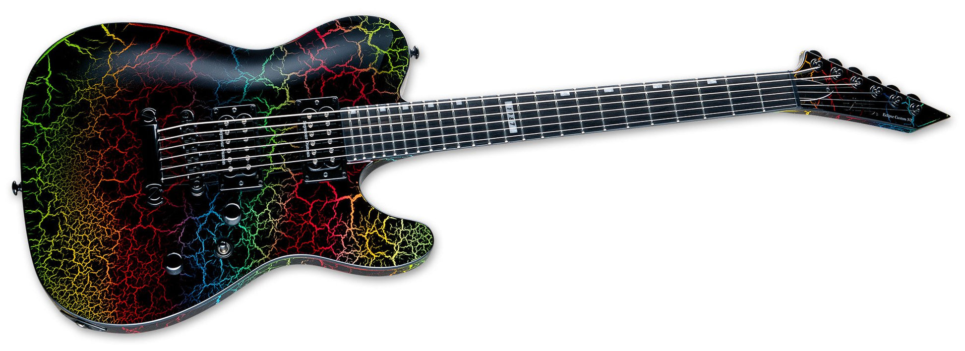 ESP LTD Eclipse 87 NT in Rainbow Crackle