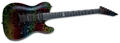 ESP LTD Eclipse 87 NT in Rainbow Crackle