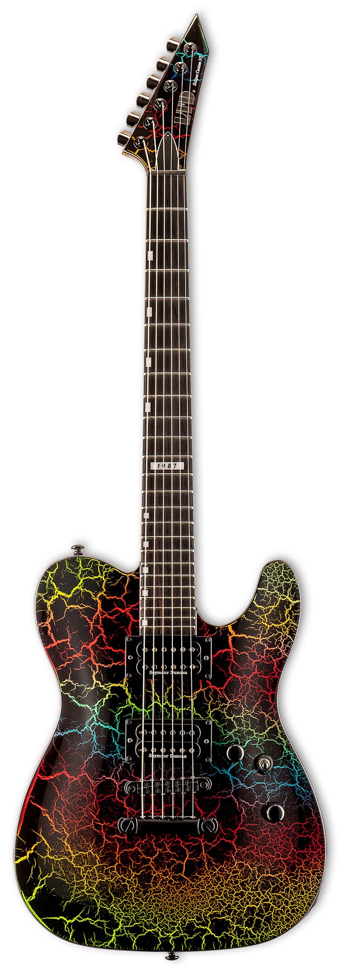 ESP LTD Eclipse 87 NT in Rainbow Crackle