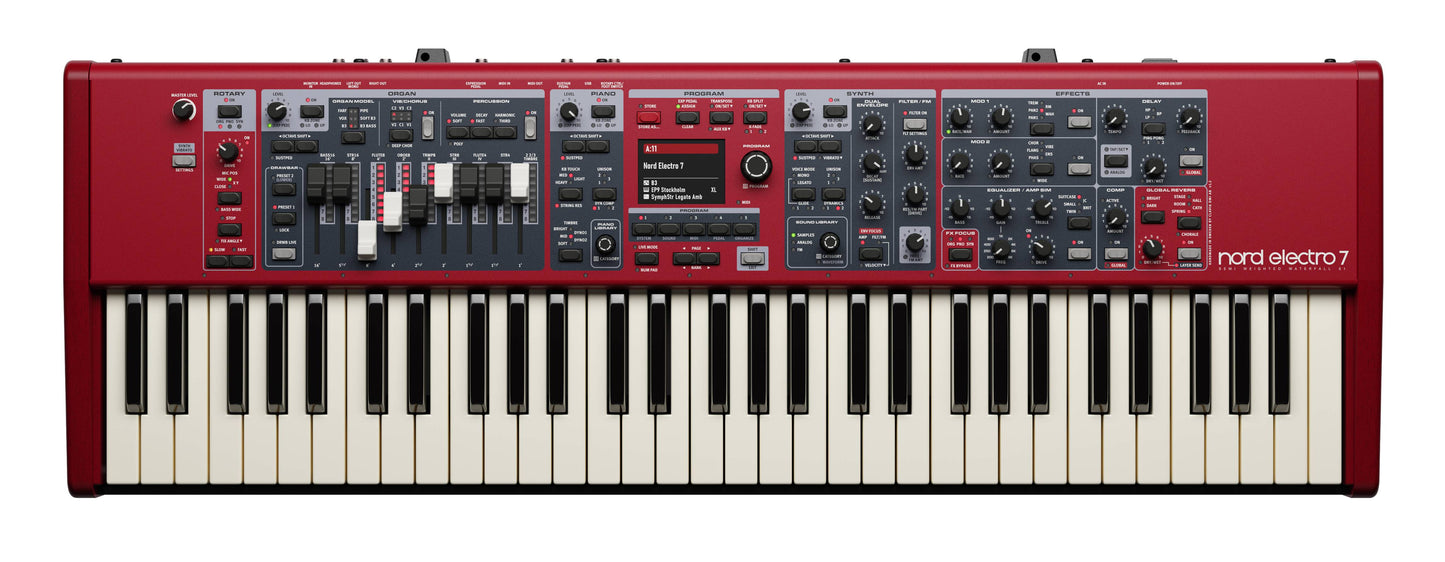 Nord Electro 7 61 Note Semi Weighted Waterfall keybed