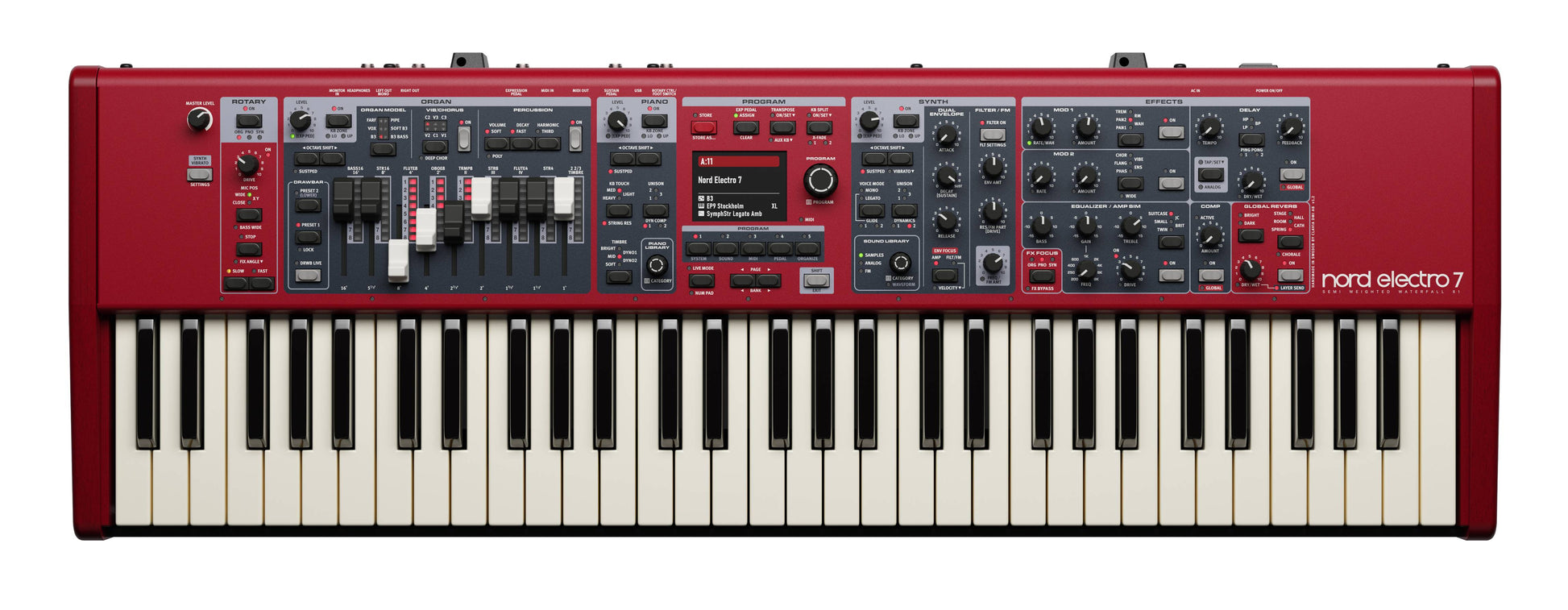 Nord Electro 7 61 Note Semi Weighted Waterfall keybed