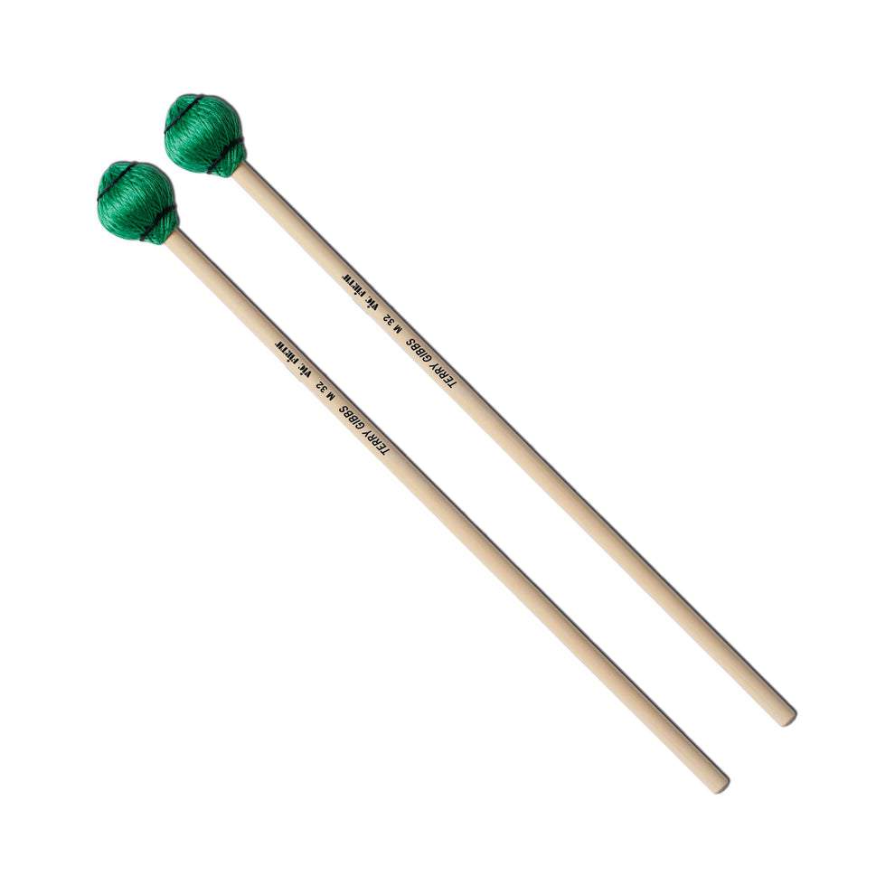 Vic Firth M32 Terry Gibbs Signature Medium hard Keyboard Mallet in Green Cord