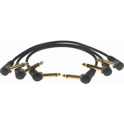 Klotz Pedal Patcher 30cm Angled Jacks x 3 Patch Cable in Black