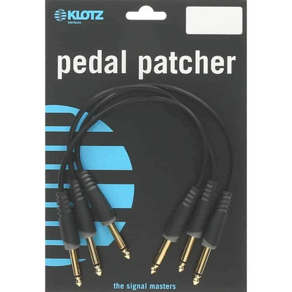 Klotz Pedal Patcher 15cm Patch Cable x 3 in Black