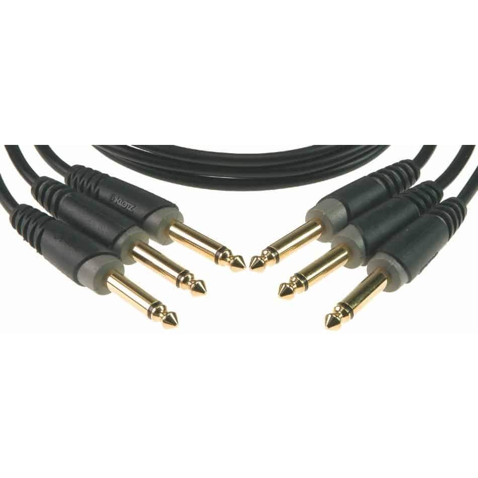 Klotz Pedal Patcher 30cm Patch Cable x 3 in Black