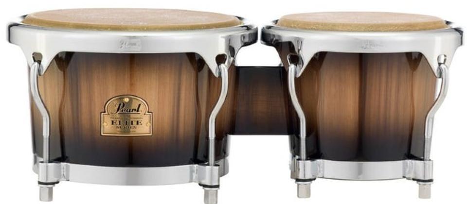 Pearl Percussion Elite Series Wood 7" and 9" Bongos in Mocha