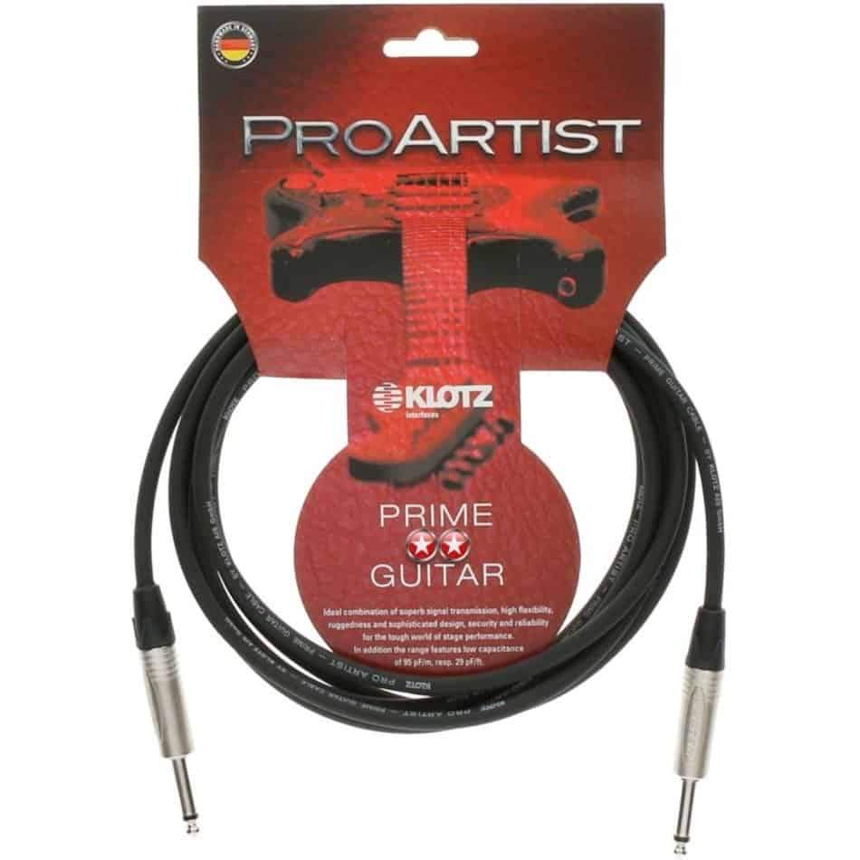 Klotz PRO ARTIST 3m Guitar Cable in Black