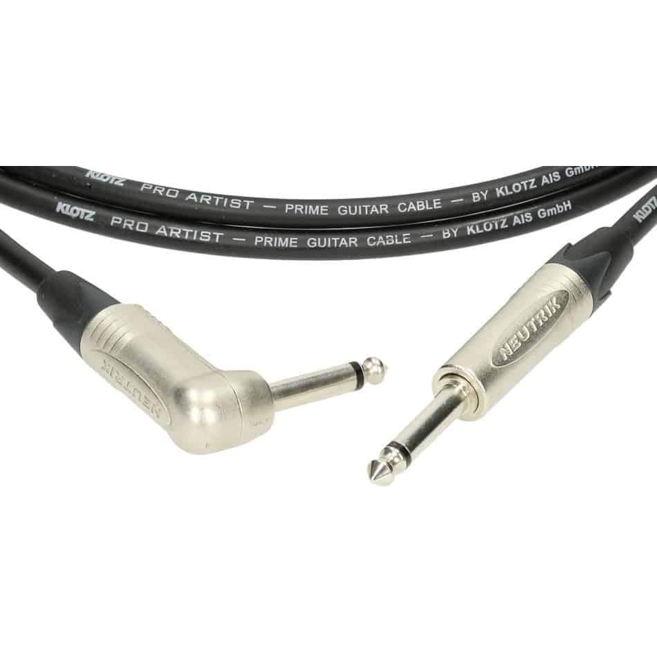 Klotz PRO ARTIST 3m TS Angle Guitar Cable in Black