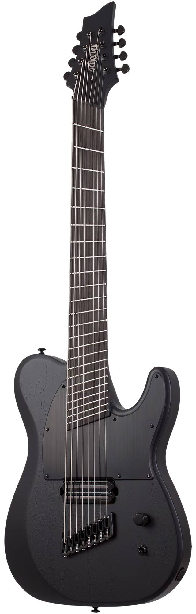 Schecter PT-8 MS Black Ops Electric Guitar in Satin Black Open Pore