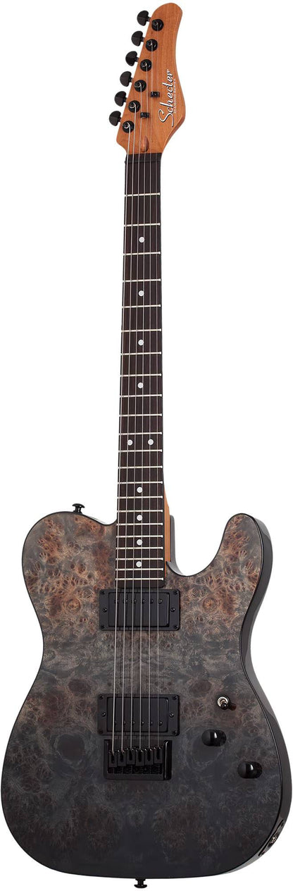 Schecter PT Standard Electric Guitar in Black Fade Burst Burl