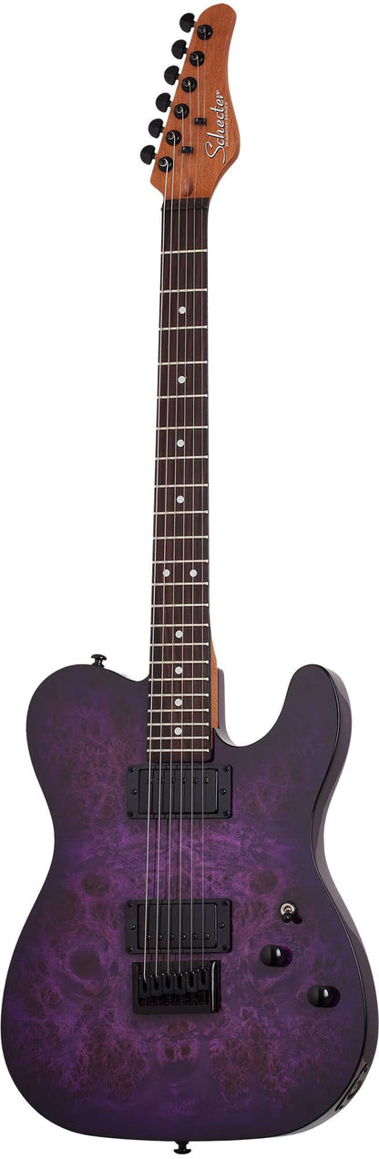 Schecter PT Standard Electric Guitar in Purple Burst Burl