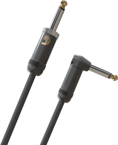 D'Addario Planet Waves 15' American Stage Instrument Straight Right Angle Cable in Black