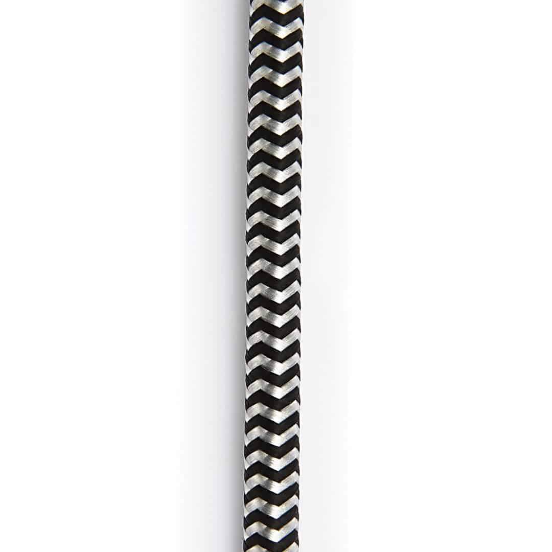 D'Addario Custom Series 10' Braided Instrument Cable in Black and Grey