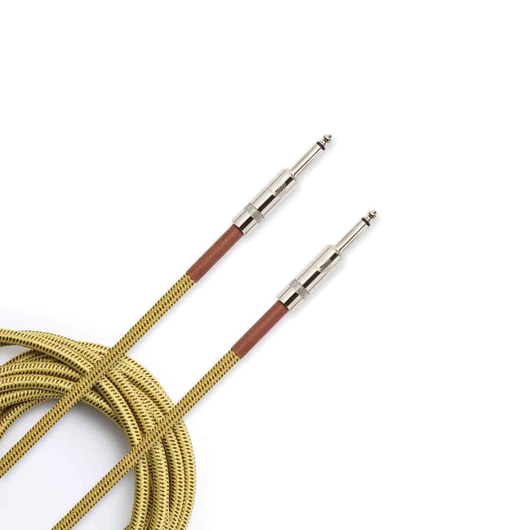 D'Addario Custom Series 10' Braided Instrument Cable in Tweed