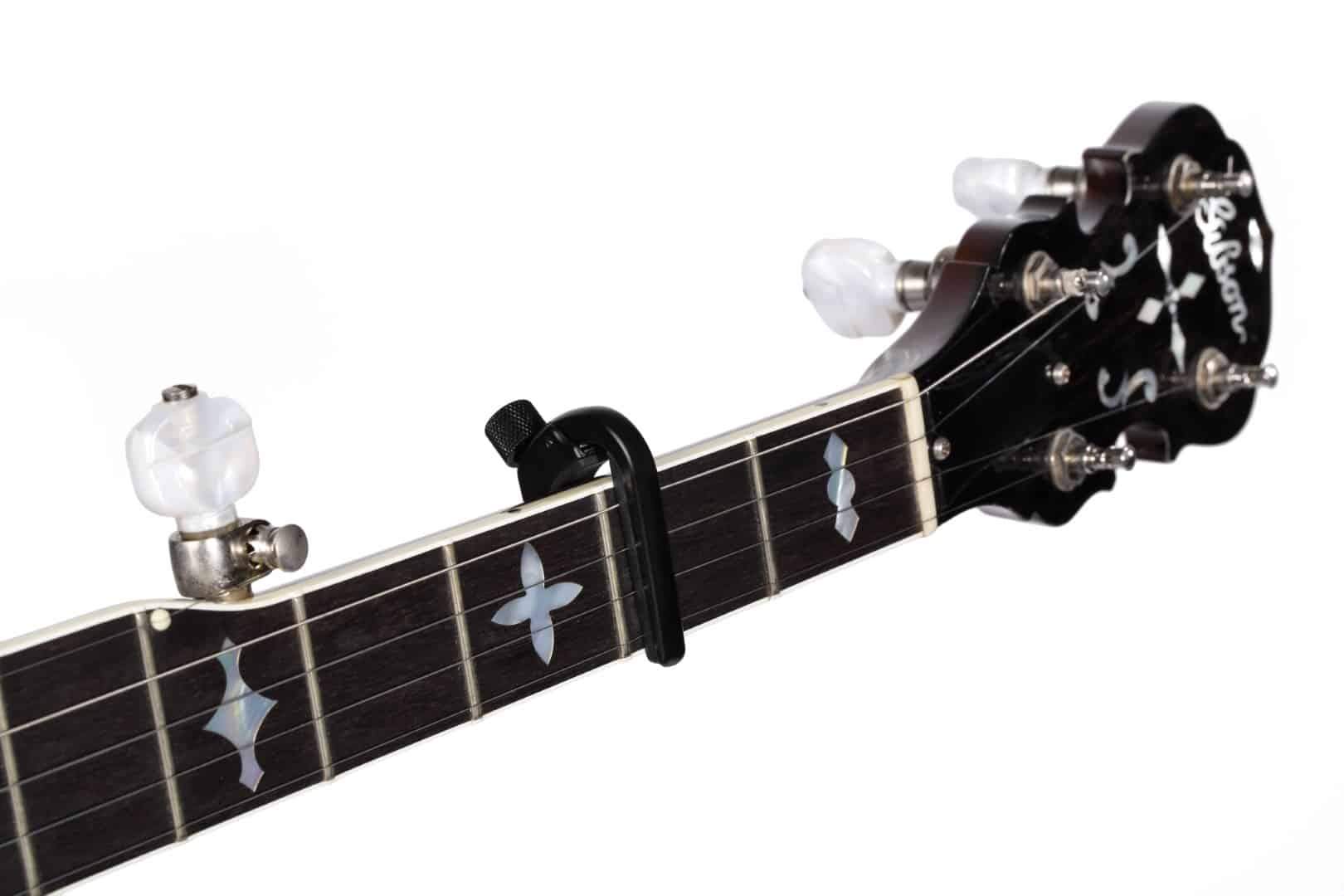 D'Addario Planet Waves NS Banjo Mandolin Pro Capo Adjustable Tension in Black
