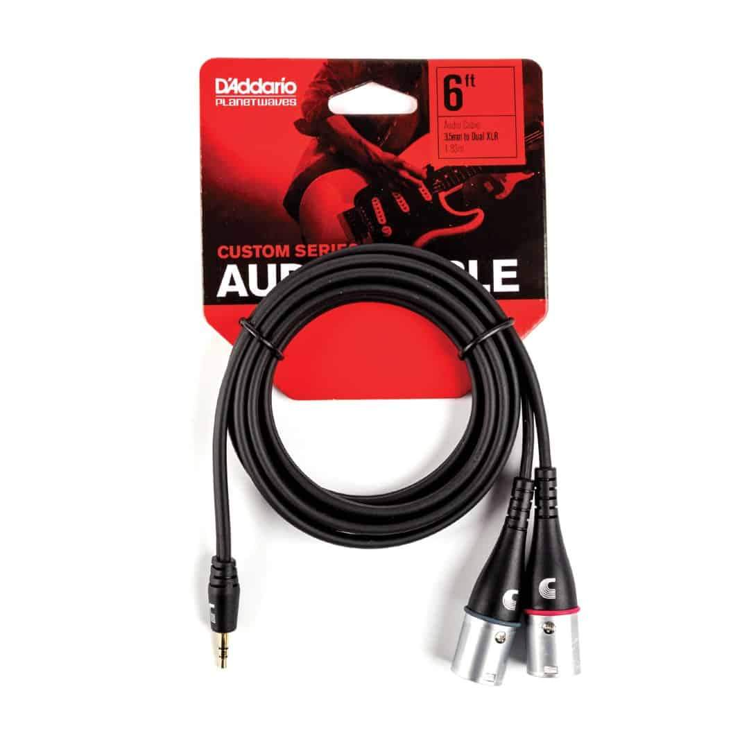 D'Addario Planet Waves Custom Series 1/8" Dual XLR Audio Cable