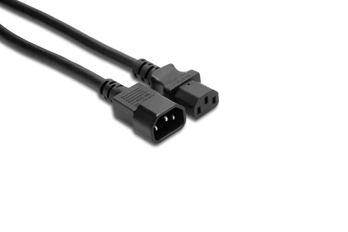 HOSA PWL403 Power Extension Cord IEC C14 to IEC C13 3Ft