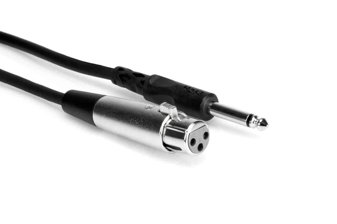 HOSA PXF103 Unbalanced Interconnect Cable XLR3F to 1/4" TS 3Ft