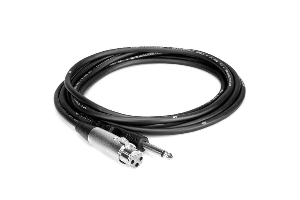 HOSA PXF120 Unbalanced Interconnect Cable XLR3F to 1/4" TS 20Ft