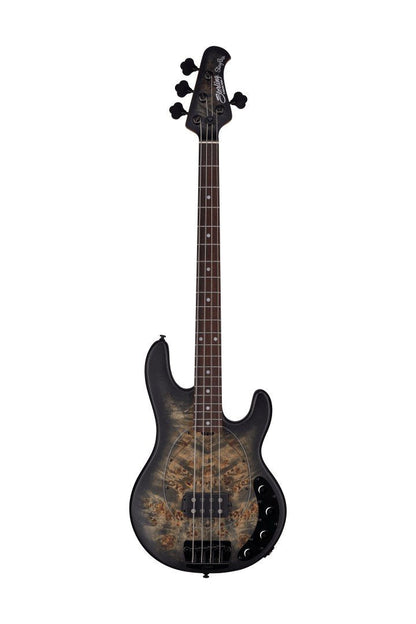Sterling By Music Man Stingray 4 Poplar Burl Top in Trans Satin Black