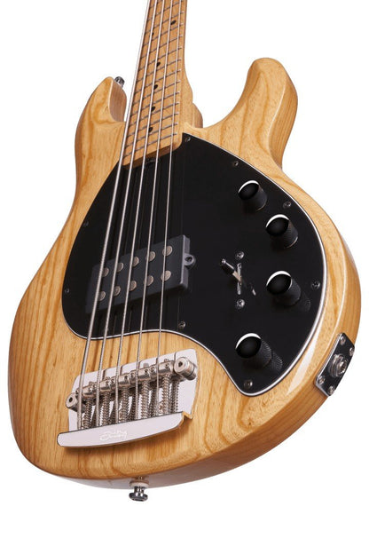 Sterling By Music Man StingRay5 5 String in Natural Ashwood