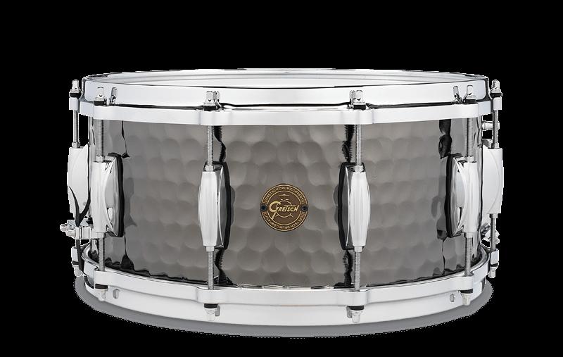 Gretsch Full Range Series 6.5" x 14" Hammered Black Steel Snare Drum