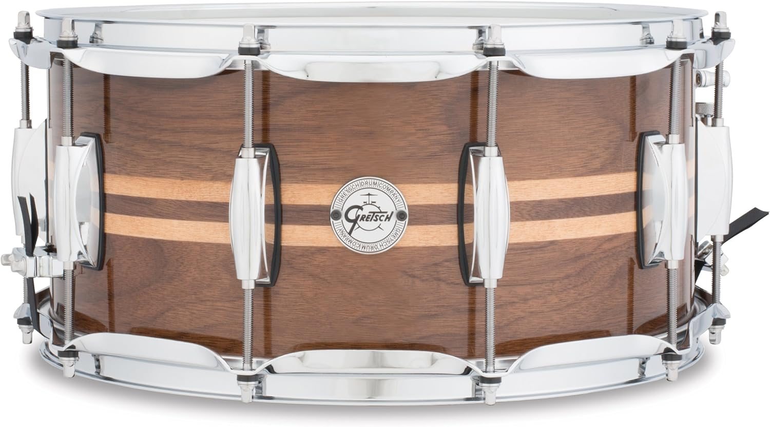 Gretsch Full Range Series 6.5" x 14" Walnut Maple Inlay Snare Drum