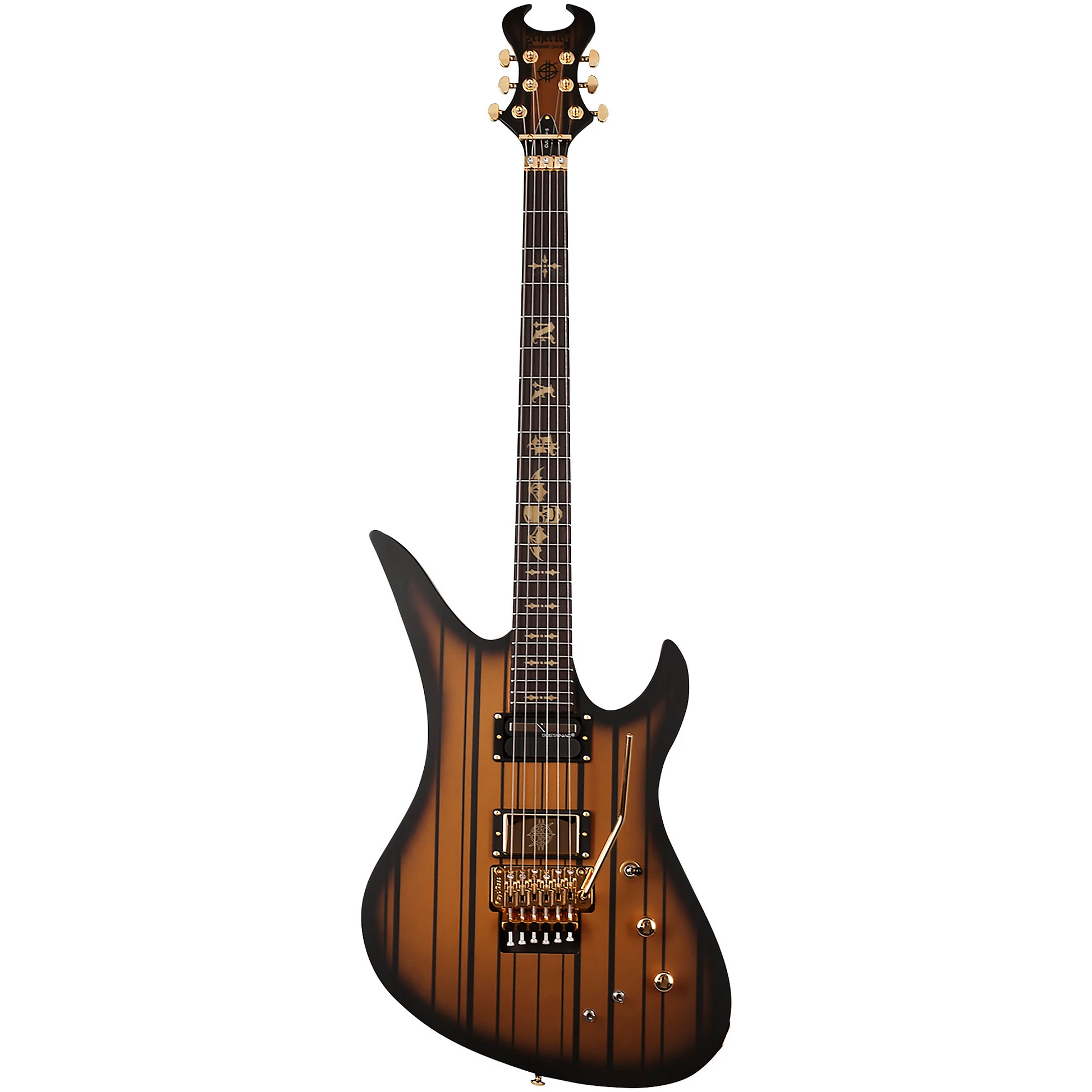 Schecter Synyster Gates Custom-S Electric Guitar in Satin Gold Burst