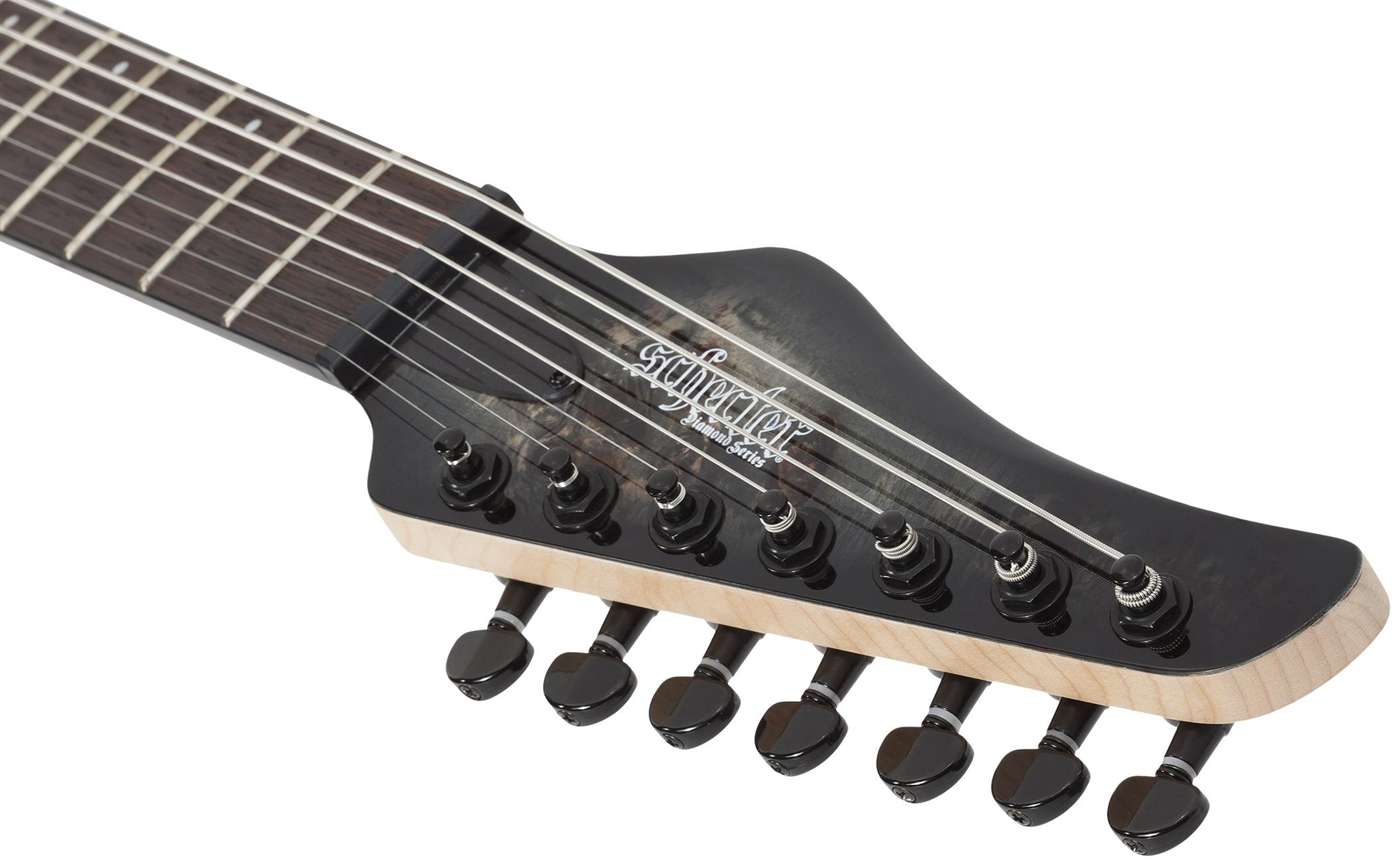 Schecter C-7 Pro 7 String Electric Guitar in Charcoal Burst