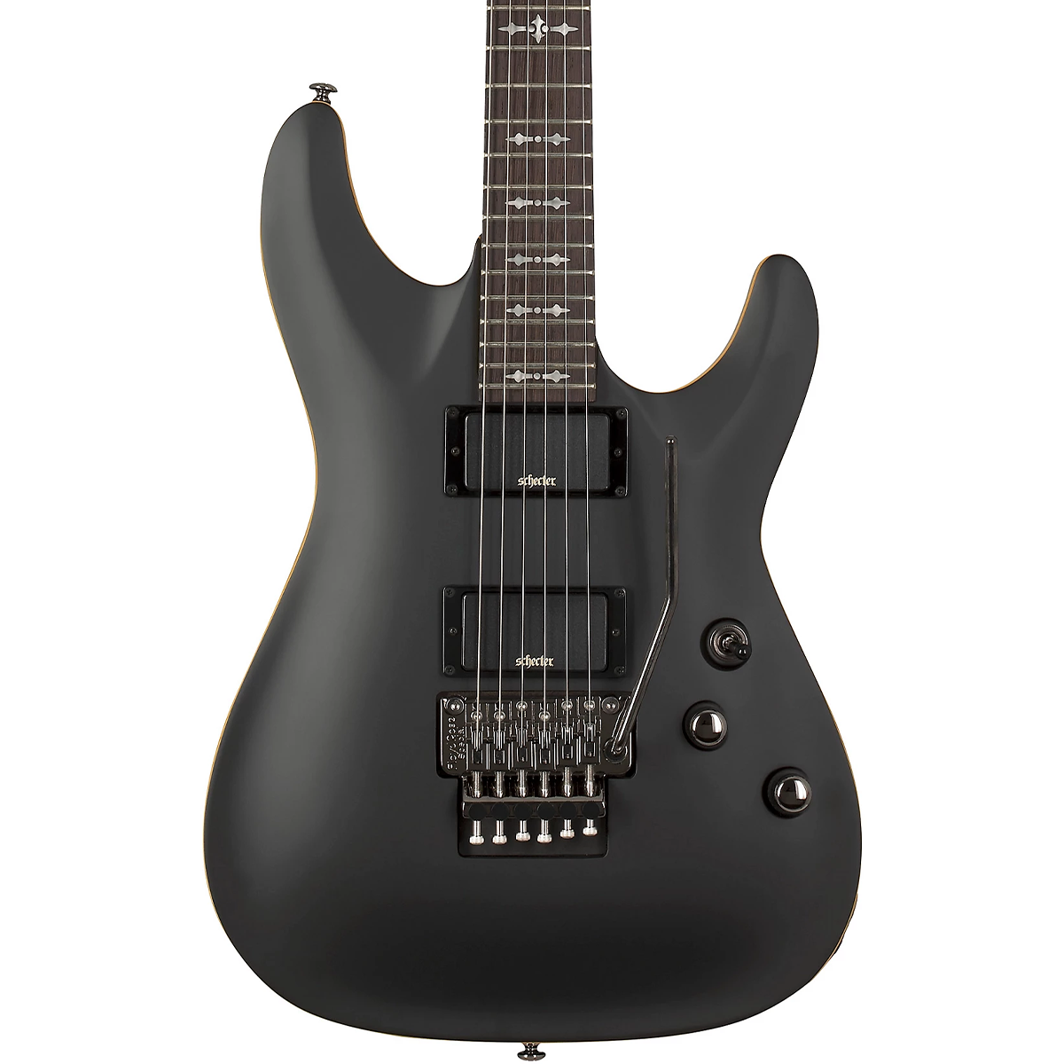 Schecter Demon-6 FR Electric Guitar in Satin Aged Black