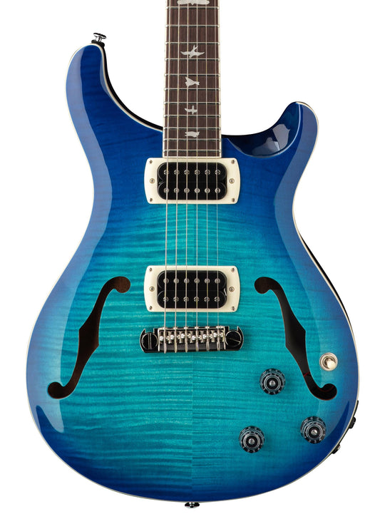 PRS SE Flatback Hollowbody I Piezo Electric Guitar in Lake Blue