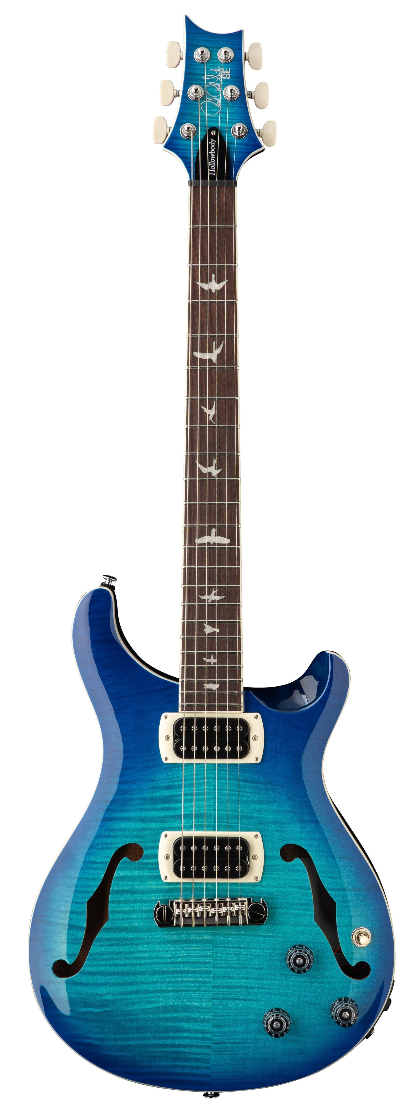 PRS SE Flatback Hollowbody I Piezo Electric Guitar in Lake Blue