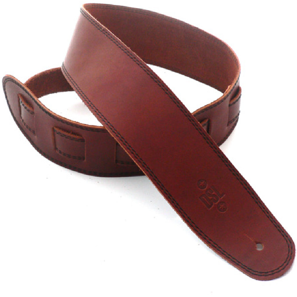 DSL 2.5" Single Ply  Stitch Strap in Maroon & Black