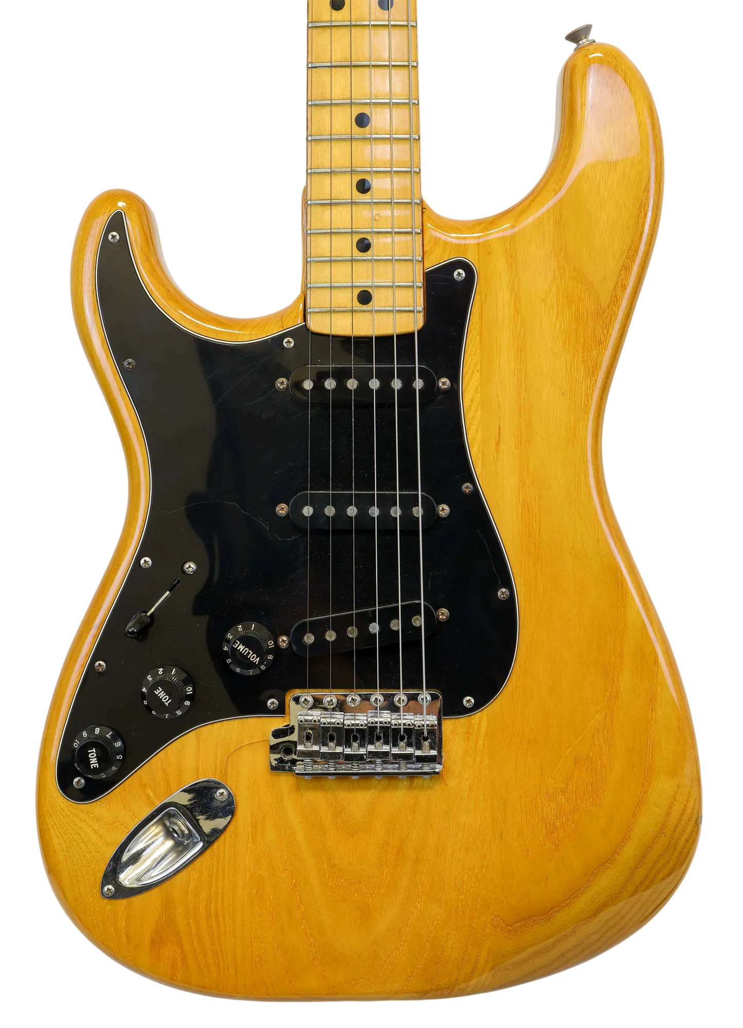Fender Stratocaster Left-Handed, MN (1977) in Natural (Second Hand)