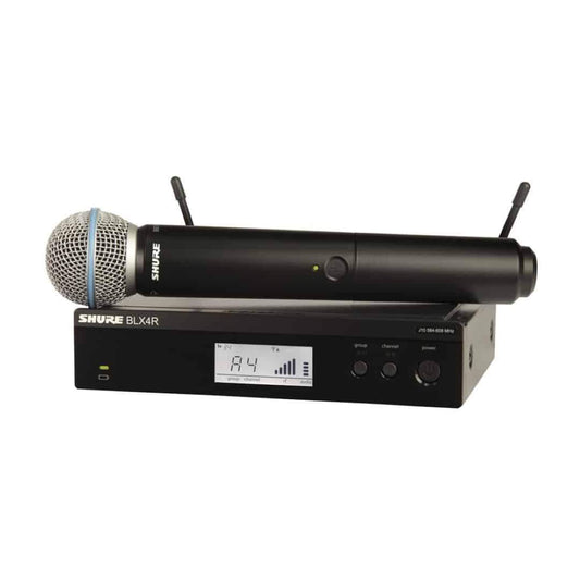 Shure Wireless 1/2R Handheld System BLX2 Tx; BETA58 Mic; BLX4R Rx Auto Setup 614-638MHz