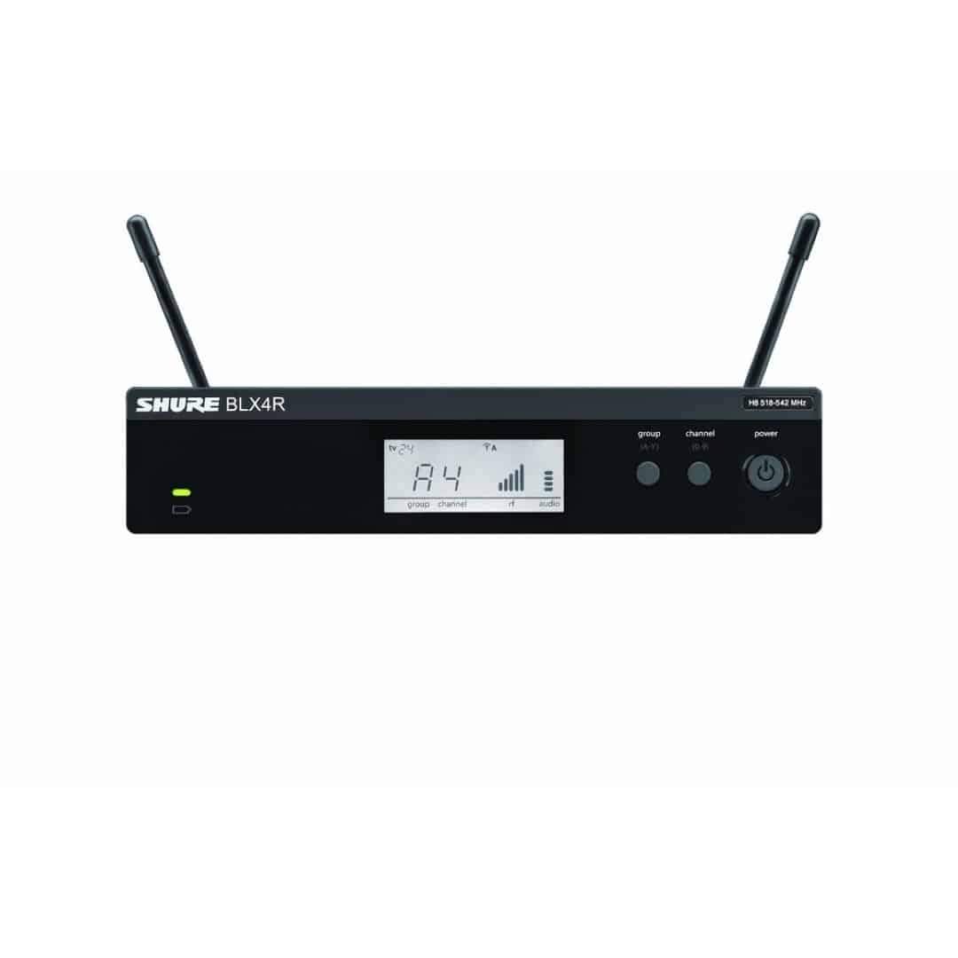 Shure Wireless 1/2R Handheld System BLX2 Tx; BETA58 Mic; BLX4R Rx Auto Setup 614-638MHz