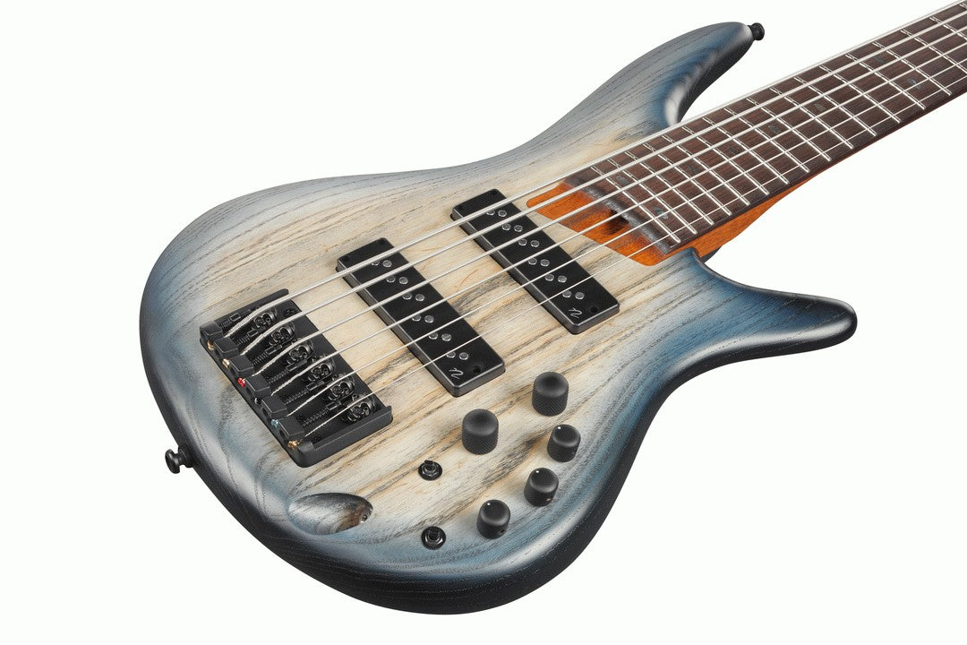 Ibanez SR606E Electric 6 String Bass in Cosmic Blue Starburst Flat