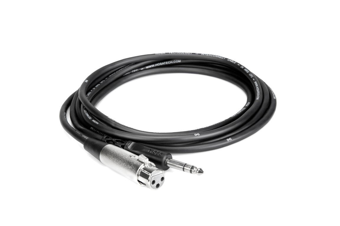 HOSA STX110F Balanced Interconnect Cable XLR3F to 1/4" TRS 10 Ft