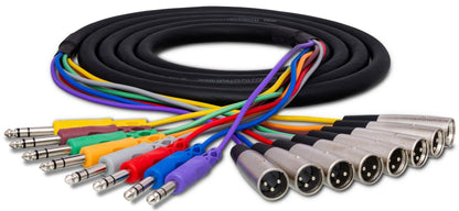 HOSA STX803M Balanced Snake 1/4" TRS to XLR3M 3m