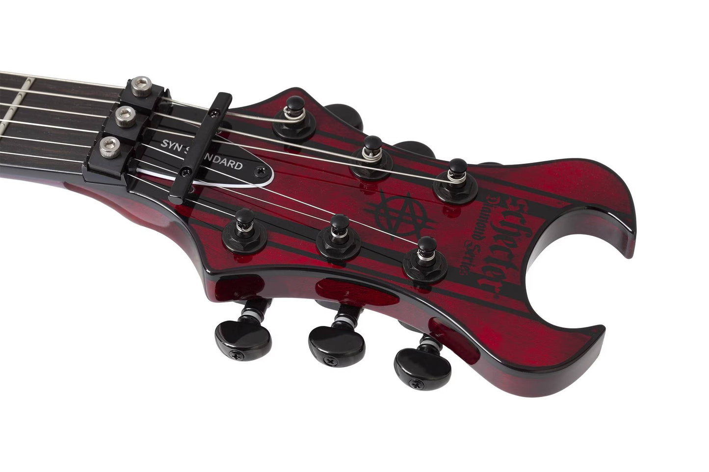 Schecter Synyster Standard Plus Electric Guitar in Transparent Deep Red