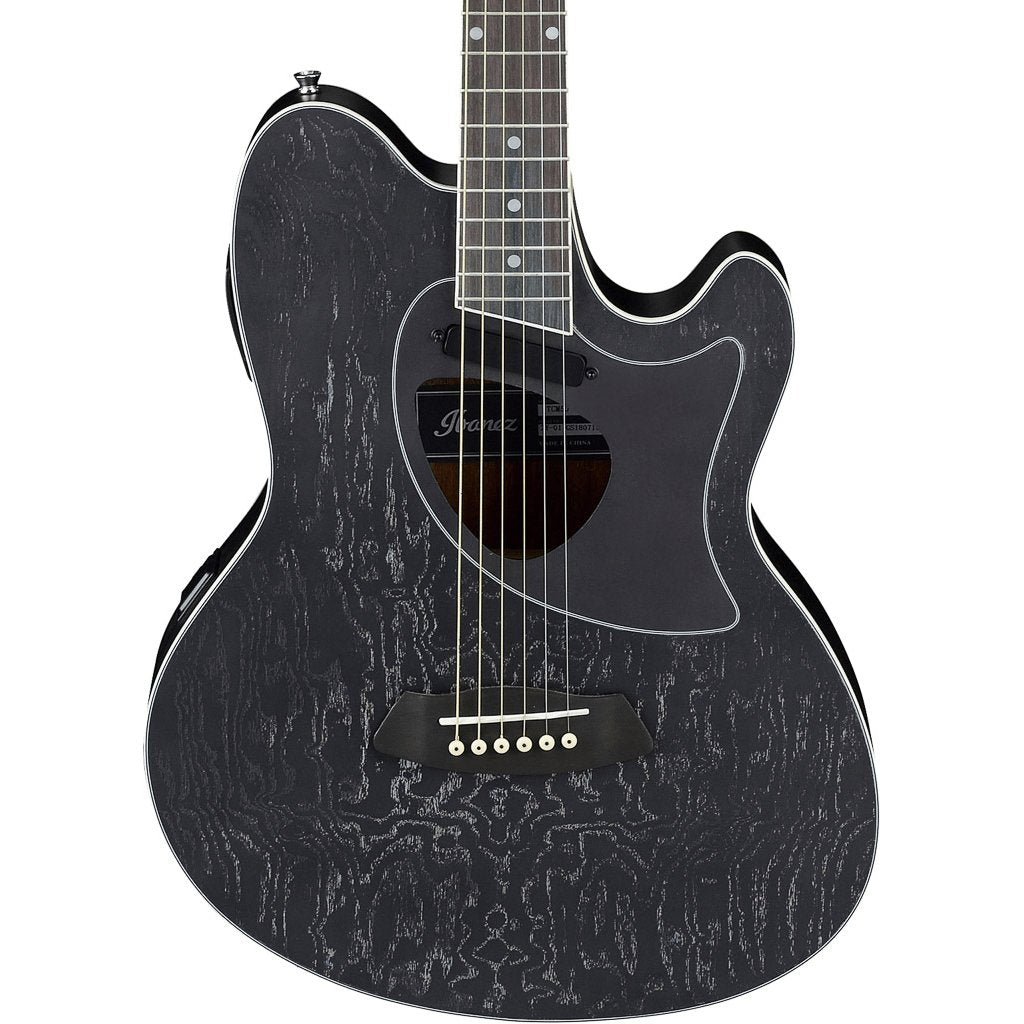 Ibanez TCM50 Talman Acoustic Electric Guitar in Galaxy Black Open Pore